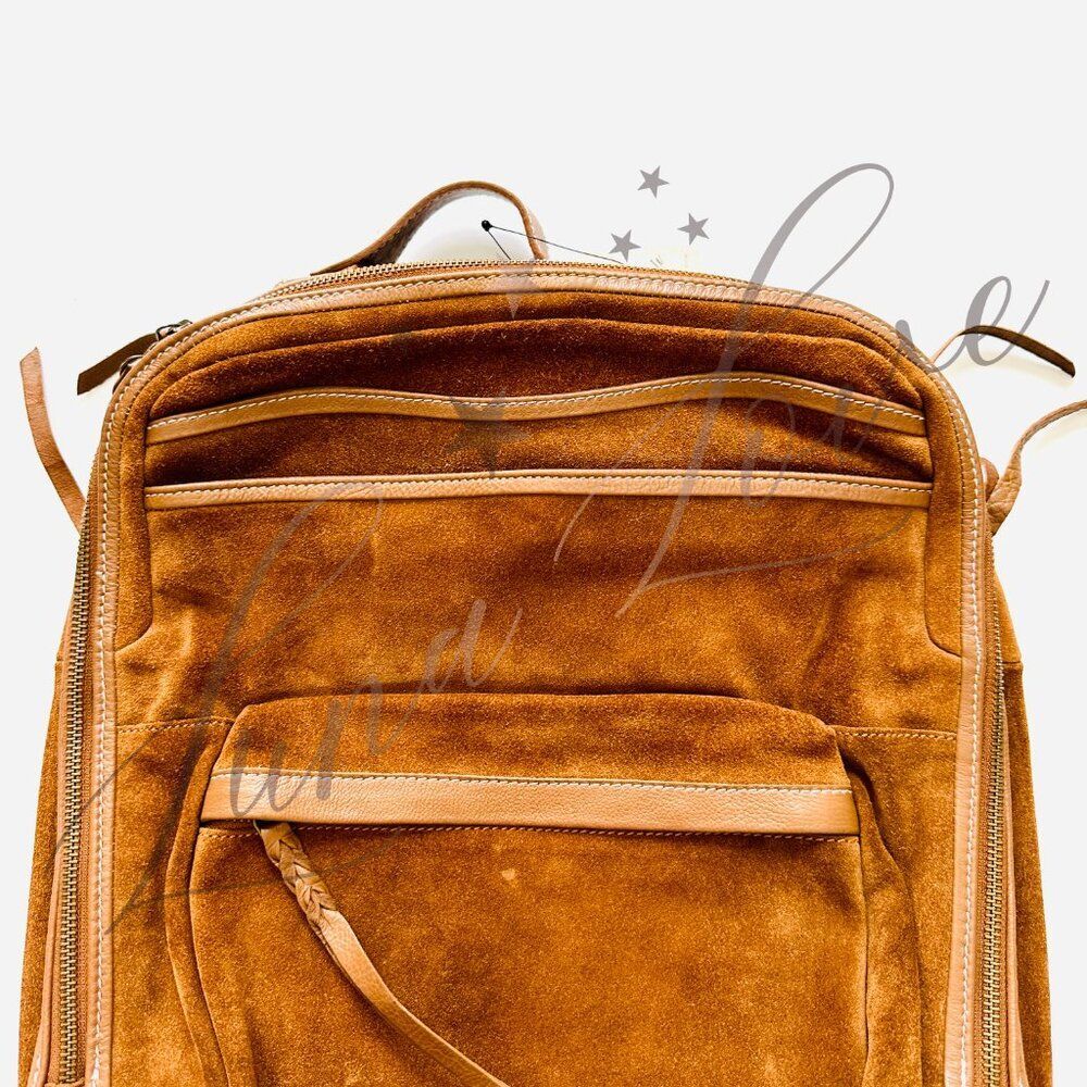 FREE PEOPLE We The Free Bexley Suede Backpack In Tan NWT - Picture 3 of 12